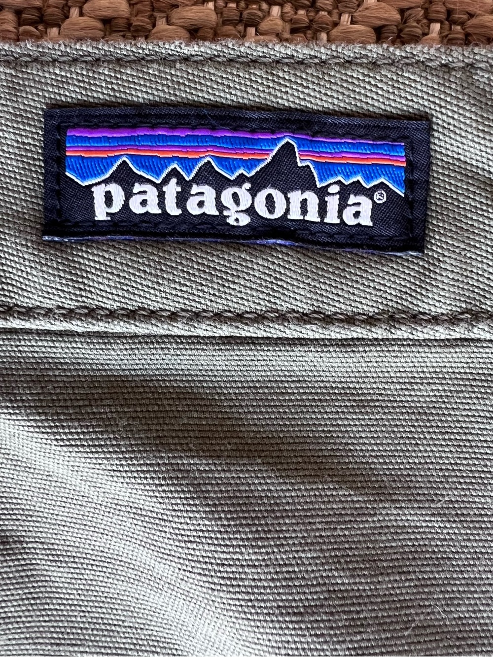 Patagonia Organic Cotton Utility Pants Olive Green Womens 4 Wide‎ Leg - Picture 7 of 7